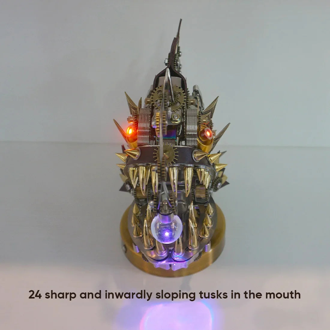 Conjunto DIY de Metal con forma de pez linterna para adultos, rompecabezas 3D de 700 Uds., Kits de modelos de Metal con diseño de pez angular, mecánico Steampunk