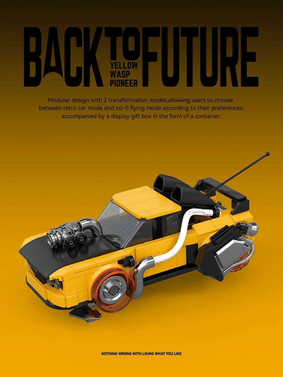 583 Uds.  bloques de construcción de Regreso al futuro PB8826, vehículo de carreras