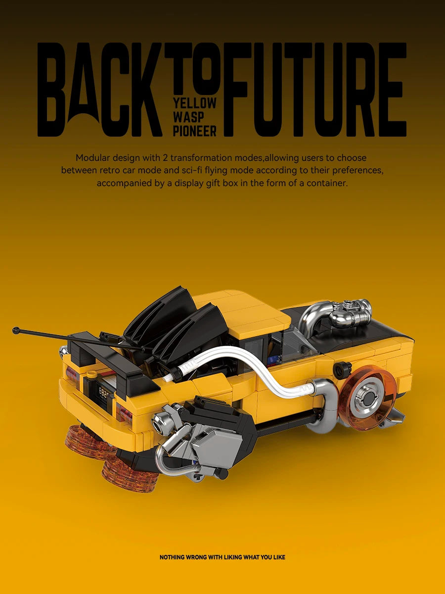 583 Uds.  bloques de construcción de Regreso al futuro PB8826, vehículo de carreras