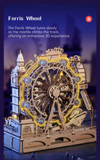 Robotime-rompecabezas de madera 3D, Kit de construcción de mármol, modelo de ciudad de Londres con luces, rompecabezas mecánico DIY para adultos y adolescentes