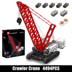 Mould King 17046 juguetes técnicos para coche, Wacker de Control remoto, grúa Crawer 16000, juego de bloques de construcción de ladrillos
