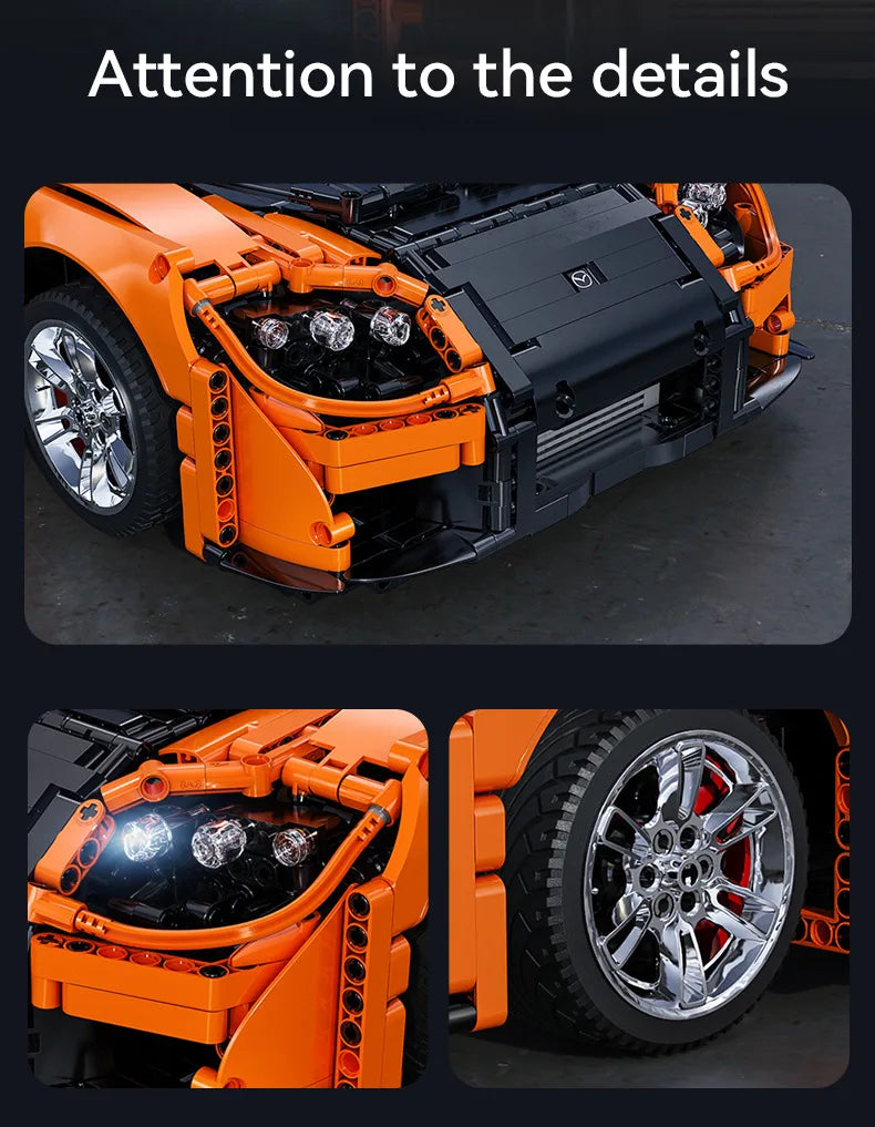 Cada 1:8 diseño MOC Artemy Zotov coche de carreras Mazda RX-7 RC
