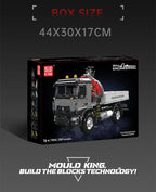Mould King 19016, coche de juguete técnico, grúa montada en camión RC