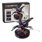 Robotime Rokr-rompecabezas 3D de Metal Stag Beetle, juegos de estilo Punk, regalo de cumpleaños, diseño mecánico de fácil montaje, Juguetes DIY, MI03