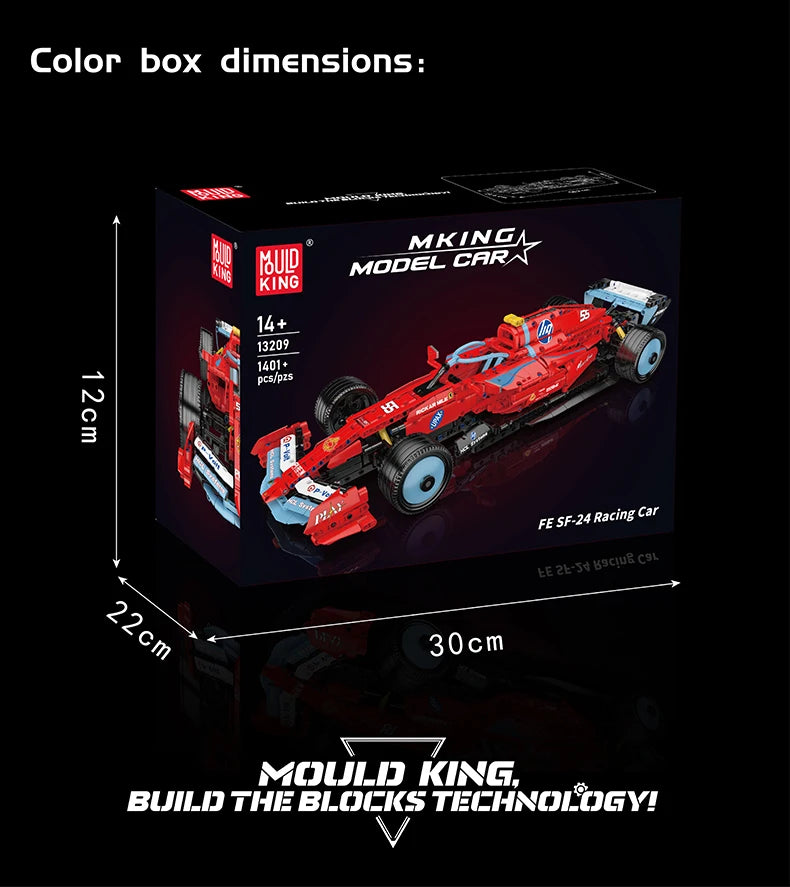 Mould King 13209 juguetes de coches técnicos el coche de carreras FE SF-24