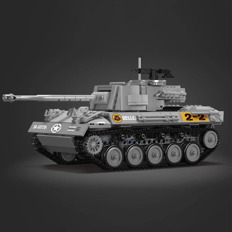 Mould King-tanque militar M18 Hellcat 20032, bloques de construcción, Control remoto, montaje de modelo
