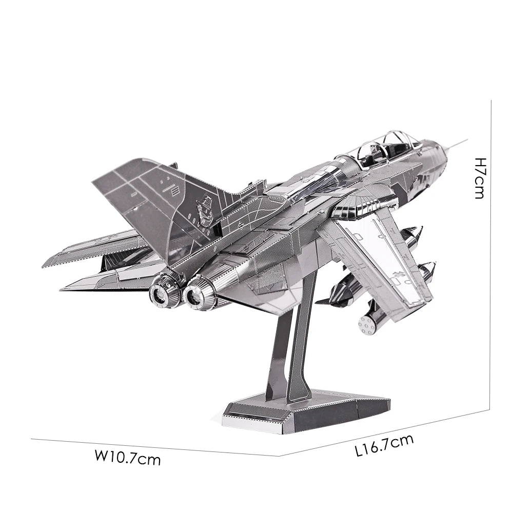 Piececool-rompecabezas de Metal 3D para adultos, chorros de combate Tornado, juguete artesanal, rompecabezas, Kits de modelos
