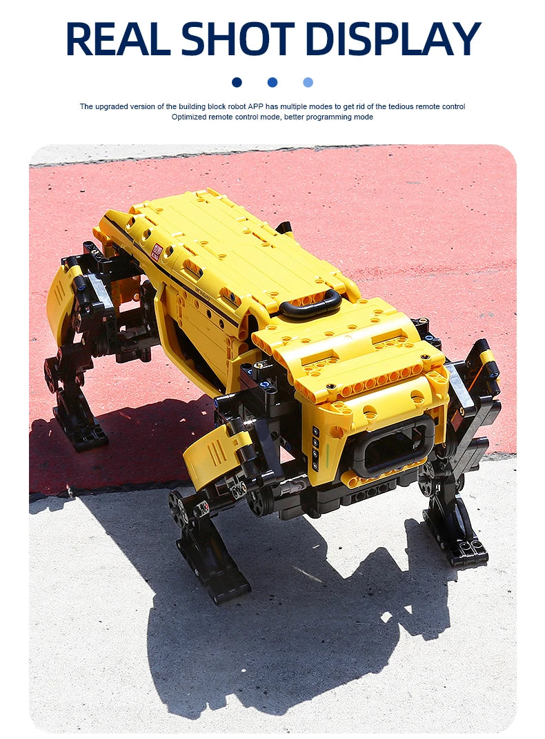 MOULD KING-Robot técnico motorizado de juguete modelo de perro grande de Boston Dynamics, AlphaDog, bloques de construcción 15066/15075