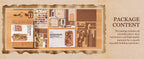 Robotime Rolife, estudio de esquina silencioso, bricolaje, rincón de libros, estante de inserción, casa de muñecas en miniatura de madera para estantería, muebles de inserción TGE02
