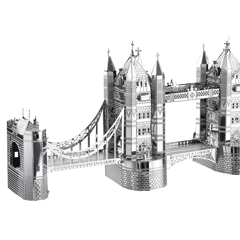Piececool-rompecabezas de Metal 3D para adultos, rompecabezas de puente de La Torre de Londres, Kits de construcción de modelos