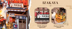 Robotime Sakura Wine Alley DIY Booknook con luces DIY casa de muñecas en miniatura Kit 3D rompecabezas de madera sujetalibros estantería decoración regalo
