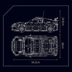 4606 Uds. Bloques de construcción de automóviles de carreras creativos 1:8 montaje de vehículos técnicos ladrillos de coche DIY