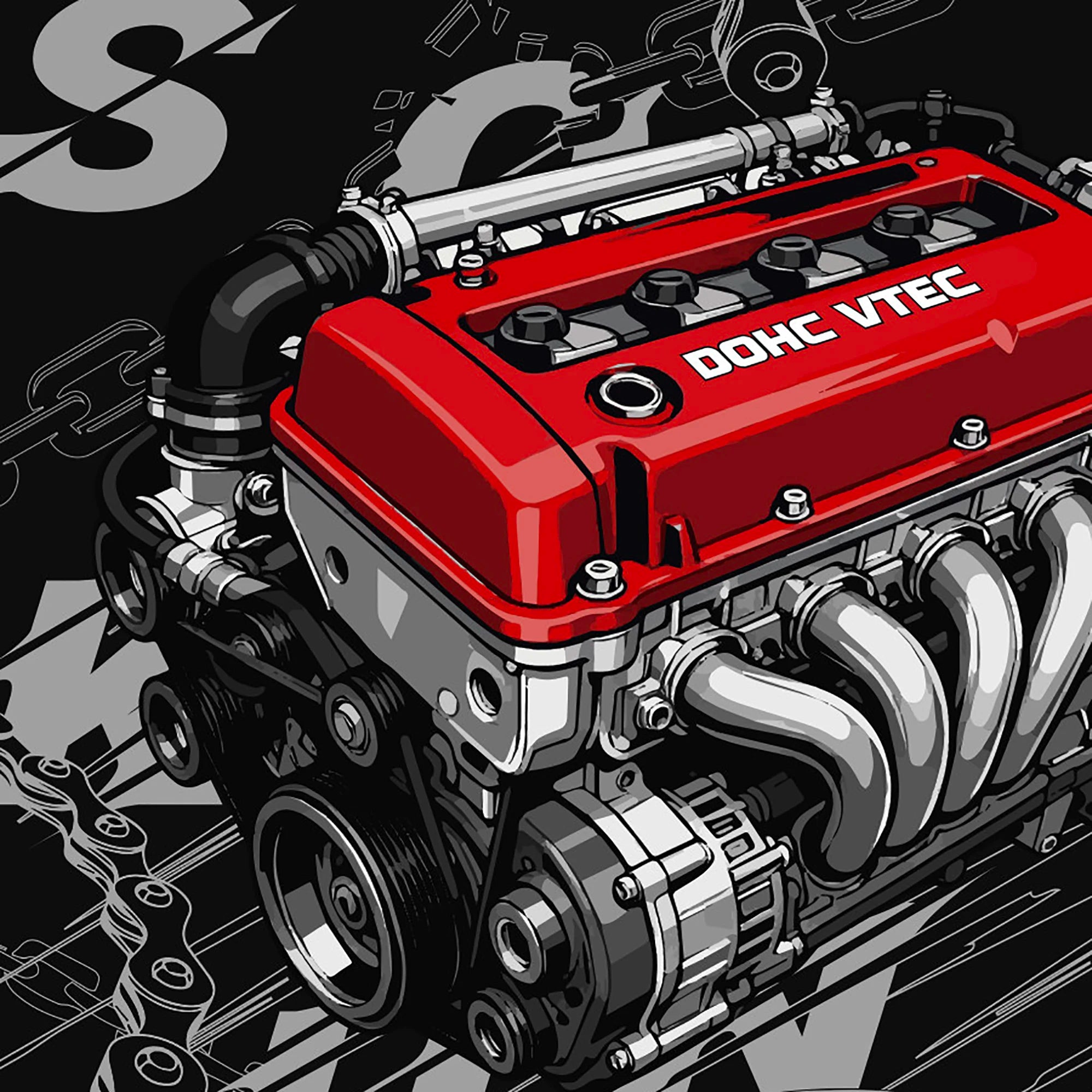 907 Piezas de Bloques de Construcción de Motor K20A PB8860, Colección de Adornos de Motor de Vehículo SOKUN