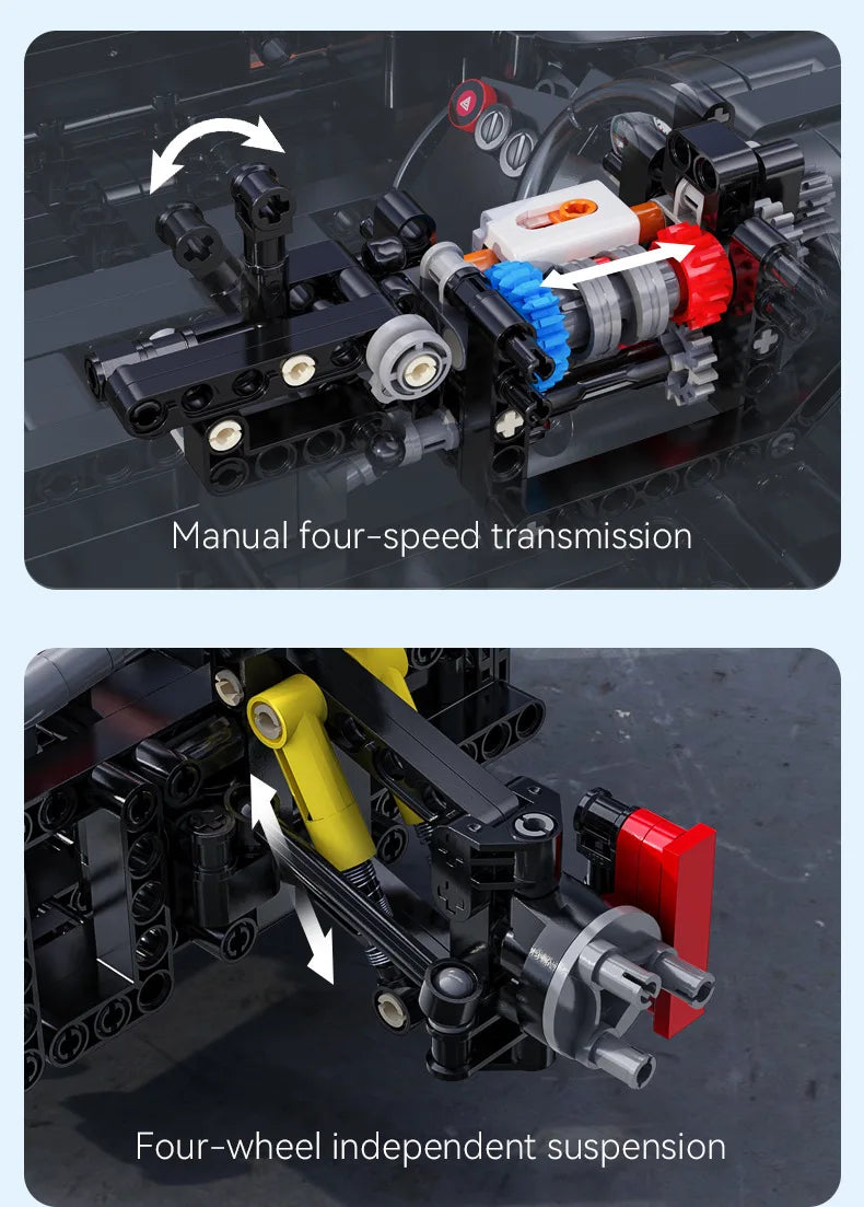 Cada 1:8 diseño MOC Artemy Zotov coche de carreras Mazda RX-7 RC