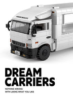 Bloques de construcción de camiones con remolque cerrado serie Dream Carrier F3, 830 Uds., PB8837