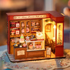 Robotime Rolife Honey Dessert Talk Rompecabezas 3D DIY Kit de casa de muñecas en miniatura Regalo increíble para niños niñas niños