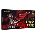 Piececool-rompecabezas de Metal 3D para adultos, rompecabezas de dragón negro