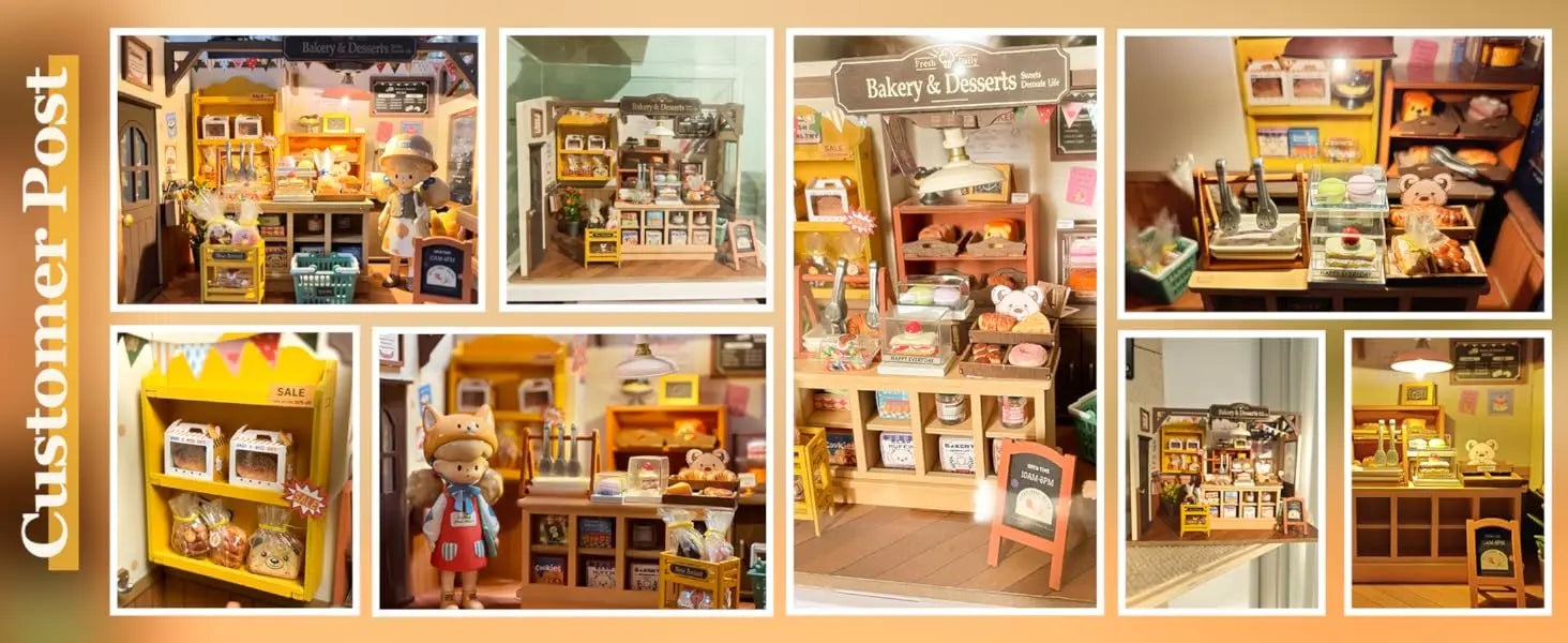 Robotime Rolife Becka's Baking House Rompecabezas 3D DIY Kit de casa de muñecas en miniatura Regalo increíble para niños DG161