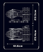 Mould King 10141-bloques de construcción de automóviles técnicos, conjunto de modelo de Motor de avión motorizado