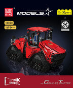 Mould King-bloques de construcción de coche técnico MOC-35270 de bloques de construcción, Tractor neumático sobre orugas, montaje de modelo de camión