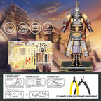 Piececool-Kits de construcción de modelos, rompecabezas de armadura antigua china