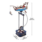 Robotime Rokr Kit de construcción de modelos de columpio por gravedad, kit de rompecabezas de madera 3D, kit de capitán del cielo, kit Ocean Fisher, los mejores regalos para adultos y adolescentes