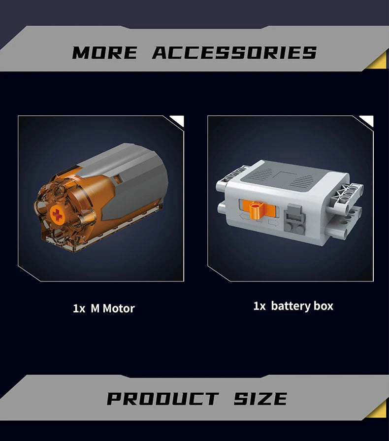 Mould King 10141-bloques de construcción de automóviles técnicos, conjunto de modelo de Motor de avión motorizado