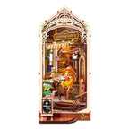 Robotime Rolife Book Nook Kits, Cafetería Navideña, Kit de Casa en Miniatura con Luces, Rompecabezas 3D de Madera, Regalo para Librerías, TGB15
