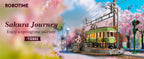 Robotime-rompecabezas 3D Sakura Journey, modelo DIY, juguete de construcción con luz LED, Kits de artesanía de madera, Hobby de Tram para niños, regalo de rompecabezas