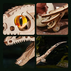 Rompecabezas 3D de Madera Robotime Rokr, Velociraptor Mecánico, Modelo de Velociraptor para Armar, Kit de Construcción Mecánica, Madera 3D LD01