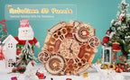 Robotime Reloj de pared Rompecabezas de madera 3D Juego de madera Kits de construcción mecánica Juego de rompecabezas de madera Regalo para niños El mejor regalo de Navidad