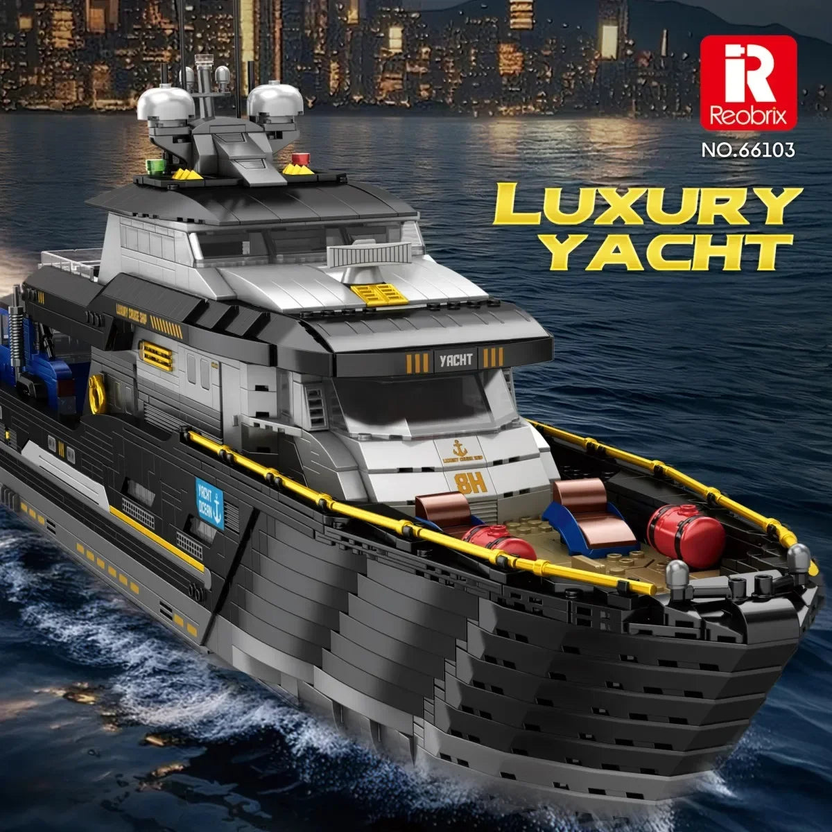 4421 Piezas de Bloques de Construcción de Yate de Lujo, Modelo de Barco a Motor