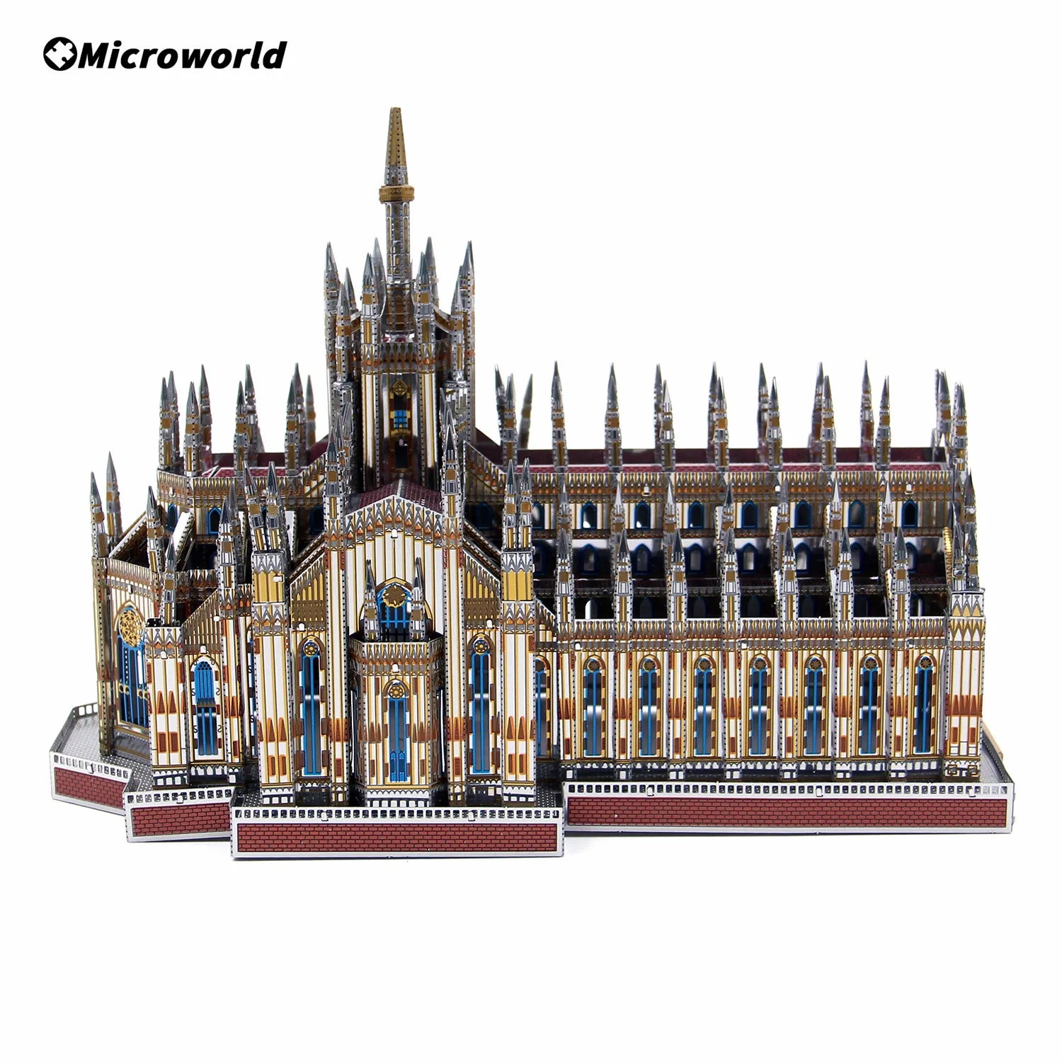 Microworld-rompecabezas de Metal 3D, Kits de modelos de construcción de catedral de Milán