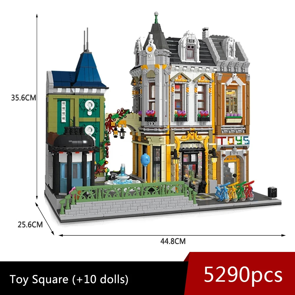 89112 Jiestar Creative Expert Moc Toys Store Afol Square City Street View