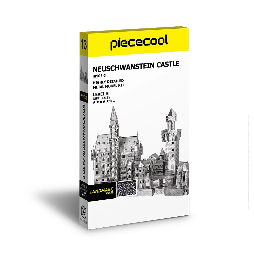 Piececool-rompecabezas de Metal 3D para adultos y adolescentes, modelo de Castillo