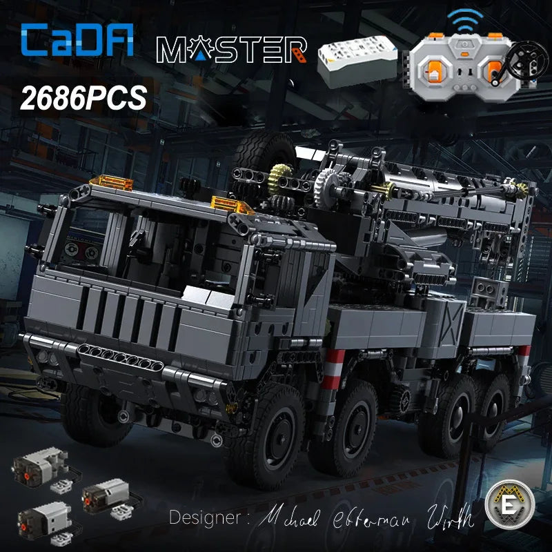 Cada-vehículo de ingeniería militar camión, grúa, bloques de construcción