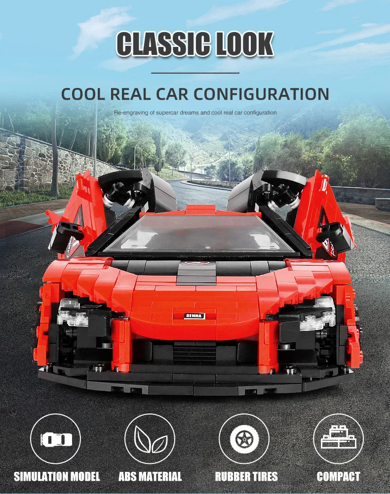 Mould King 10007, bloques de construcción de automóviles técnicos
