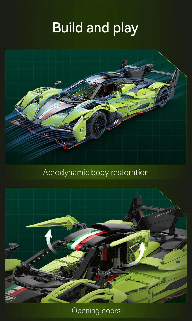 CaDA 1:10 Phantom Wing C63009W ciudad coche de carreras Hypercar