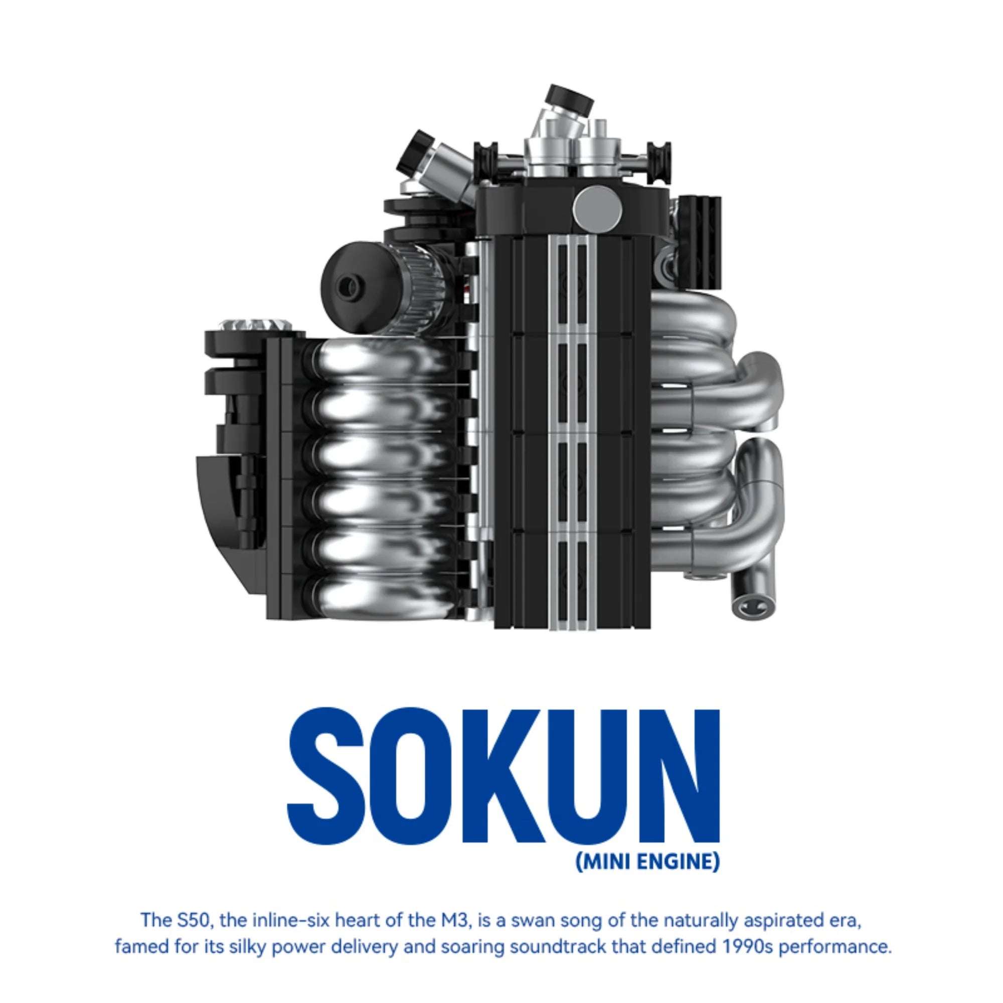 292 Piezas de Bloques de Construcción de Motor M3 S50 PB8869F, Superauto Técnico SOKUN