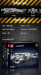 Mould King 17007 17008 Camión Técnico de Juguete, Grúa Liebherr LTM 11200 RC, Bloques de Construcción, Ladrillos