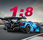Cada 3865 Uds 1:8 ciudad azul coche de carreras V12 Hypercar modelo
