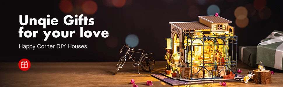 Robotime Mini House DIY Dollhouse Kit with Furnitures Accessories 1:24 Scale Craft Kit  Emily's Flower Shop