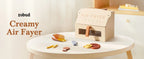 Robotime Robud freidora de aire de madera juego de cocina con accesorios cocinar comida regalo para niños niñas color crema