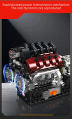 Mould King 10227 juguetes técnicos de motor de coche, motor motorizado V8