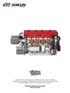 907 Piezas de Bloques de Construcción de Motor K20A PB8860, Colección de Adornos de Motor de Vehículo SOKUN
