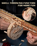Robotime Rompecabezas de madera 3D Thompson Submetralete Juguete Modelo Kits de construcción con banda de goma para adultos