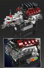 Mould King 10227 juguetes técnicos de motor de coche, motor motorizado V8
