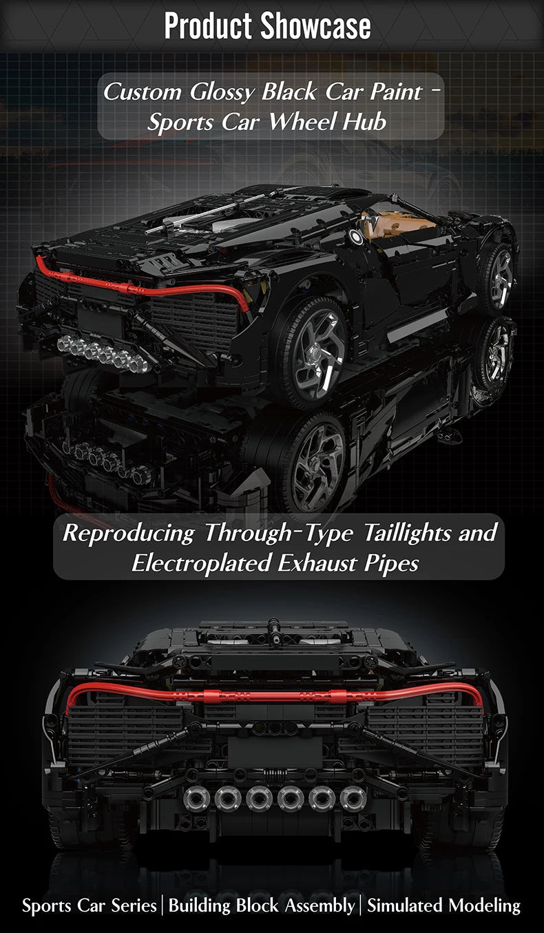 Mould King-bloques de construcción de coche técnico para niños, juguete de modelo de coche de carreras deportivo con Control remoto