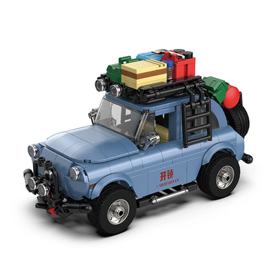 427 Uds. Bloques de construcción de automóviles de desbloqueo  Anime azul coche de desbloqueo todoterreno camión vehículo