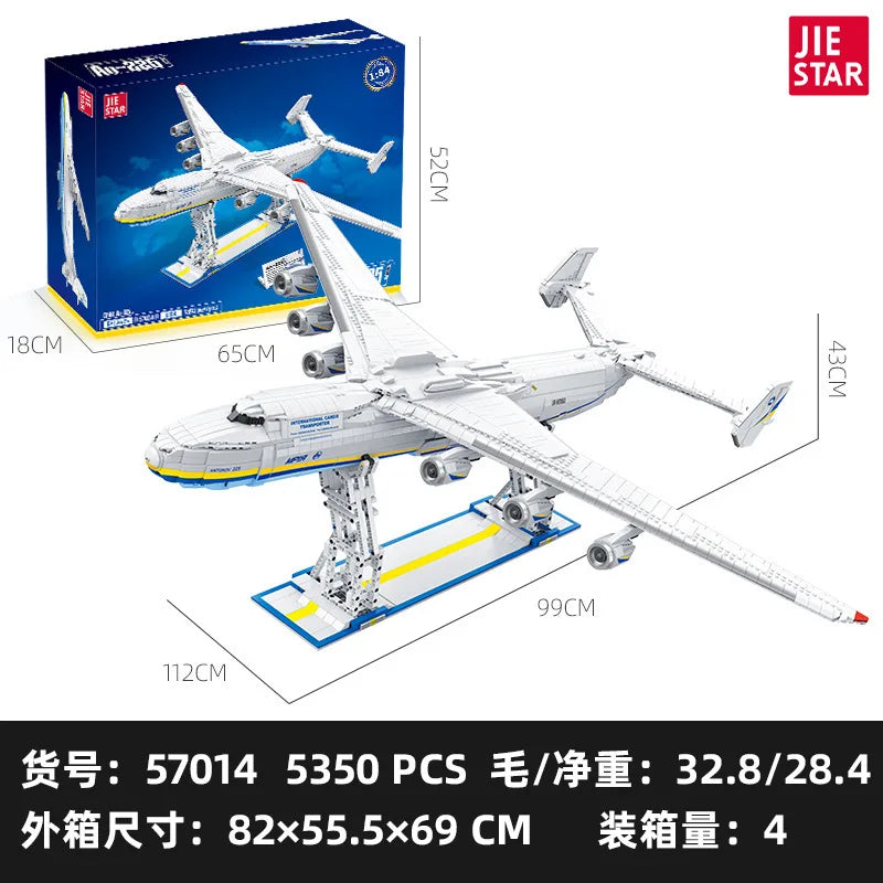 JIESTAR-modelo de avión de transporte 57014 An-225, juguetes creativos DIY